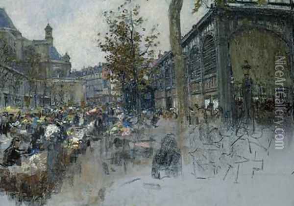 Study for Les Halles 1893 Oil Painting - Leon Augustin Lhermitte