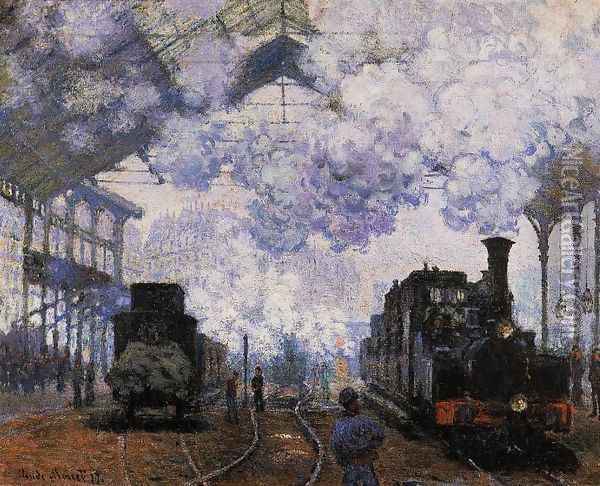 Arrival At Saint Lazare Station Oil Painting - Claude Oscar Monet