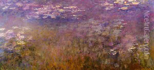 Agapanthus (center panel) Oil Painting - Claude Oscar Monet