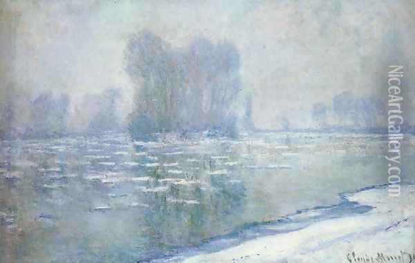 Ice Floes Misty Morning Oil Painting - Claude Oscar Monet
