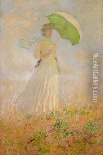 Lady with a Parasol Oil Painting - Claude Oscar Monet