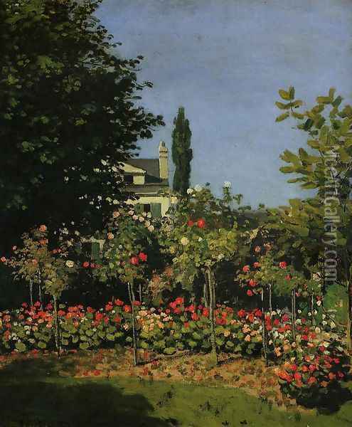 Garden In Flower At Sainte-Adresse Oil Painting - Claude Oscar Monet