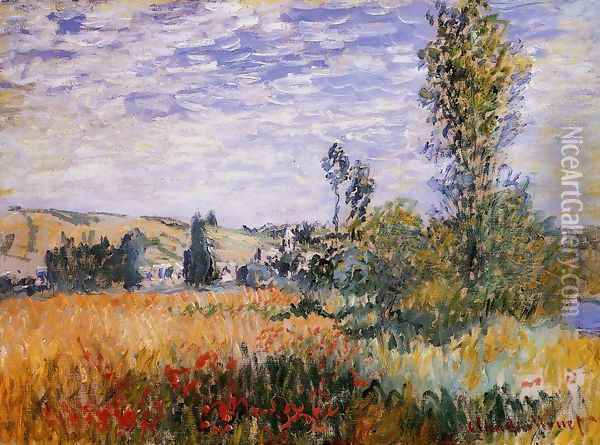 Landscape At Vetheuil Oil Painting - Claude Oscar Monet