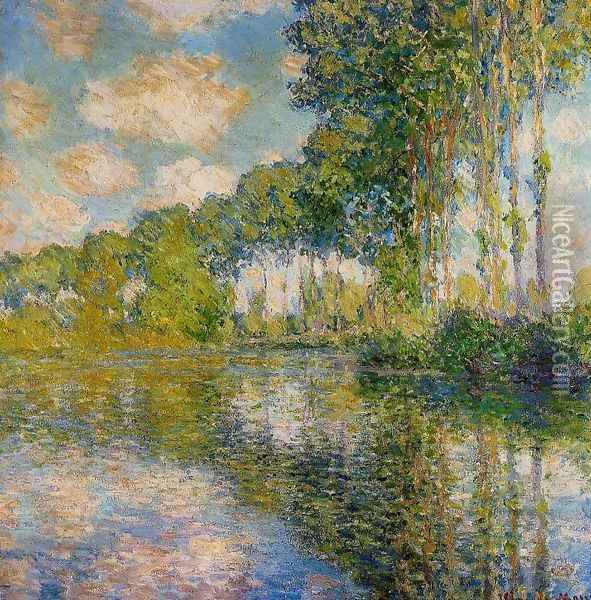 Poplars On The Banks Of The River Epte Oil Painting - Claude Oscar Monet