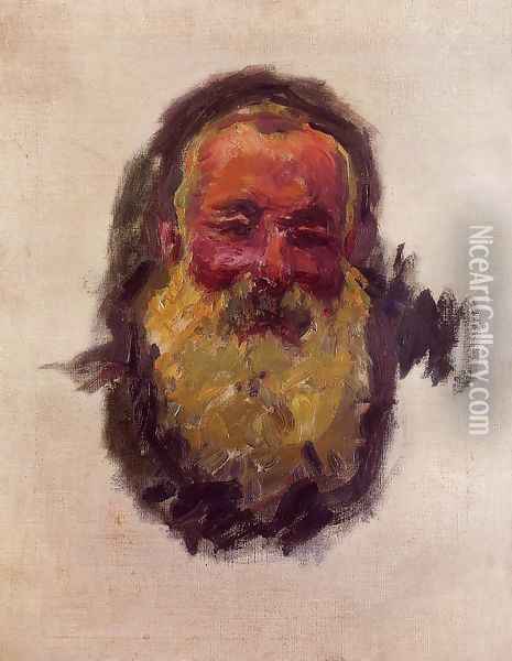Self Portrait Oil Painting - Claude Oscar Monet