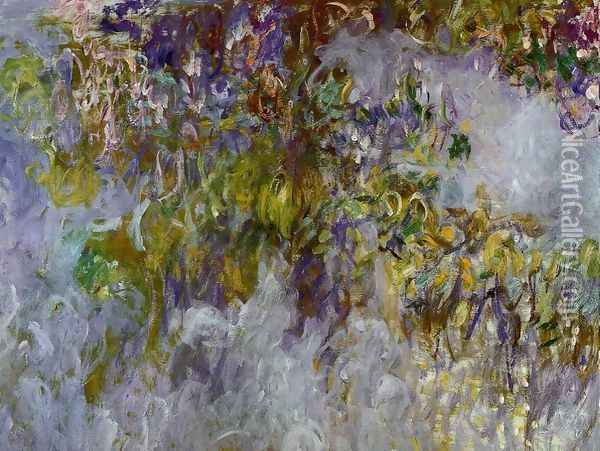 Wisteria (left half) I Oil Painting - Claude Oscar Monet