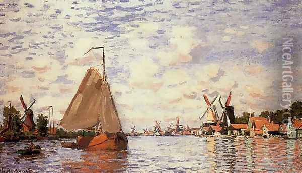 The Zaan At Zaandam Oil Painting - Claude Oscar Monet