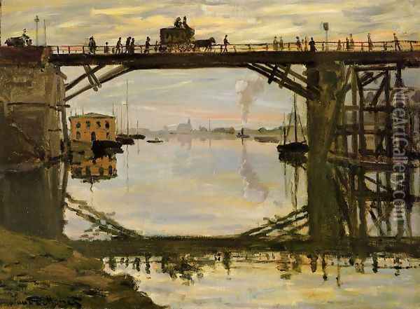 The Wooden Bridge Oil Painting - Claude Oscar Monet