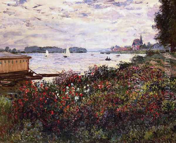 Riverbank At Argenteuil Oil Painting - Claude Oscar Monet