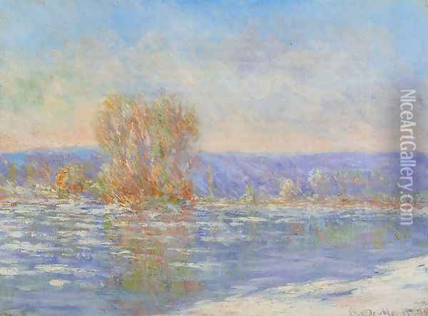 Floating Ice Near Bennecourt Oil Painting - Claude Oscar Monet
