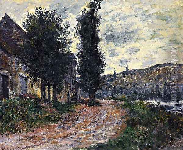 Tow Path At Lavacourt Oil Painting - Claude Oscar Monet