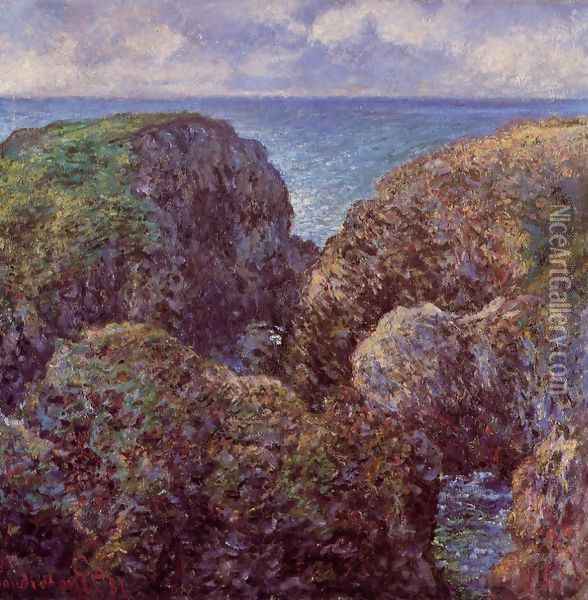 Group Of Rocks At Port Goulphar Oil Painting - Claude Oscar Monet