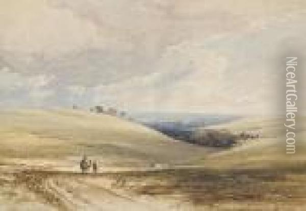 The Road Home Oil Painting - Anthony Vandyke Copley Fielding