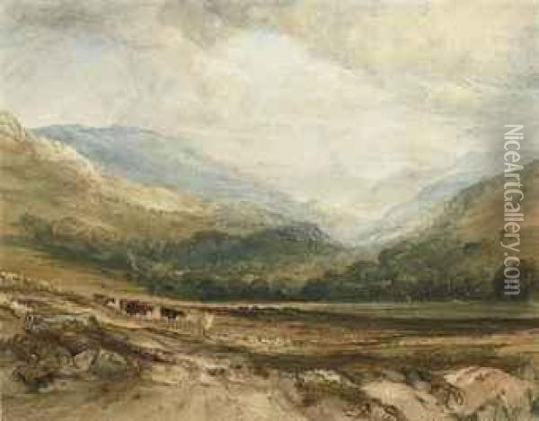Glen Lochay, Near Killin, Perthshire, Scotland Oil Painting - Anthony Vandyke Copley Fielding
