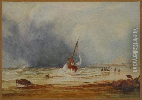 Attributed To Anthony Vandyke Copley Fielding Oil Painting - Anthony Vandyke Copley Fielding