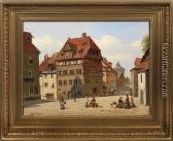 A. Durers Hus - Nurnberg Oil Painting - August Fischer