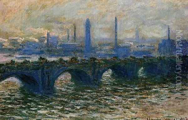 Waterloo Bridge Misty Morning Oil Painting - Claude Oscar Monet
