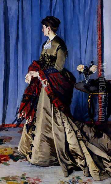Portrait Of Madame Gaudibert Oil Painting - Claude Oscar Monet