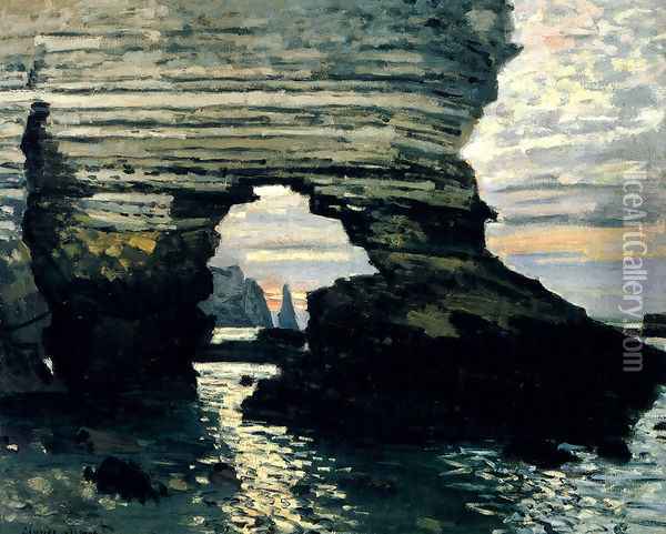La Porte D'Amount, Etretat Oil Painting - Claude Oscar Monet