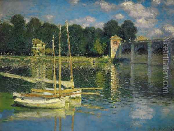 Le pont d'Argenteuil 1874 Oil Painting - Claude Oscar Monet