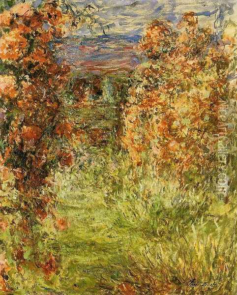 The House Among The Roses Oil Painting - Claude Oscar Monet