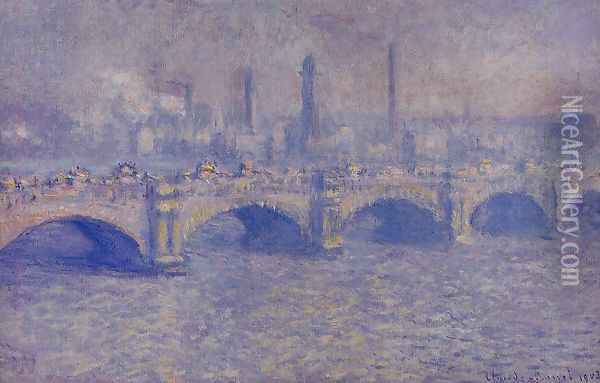 Waterloo Bridge, Sunlight Effect II Oil Painting - Claude Oscar Monet