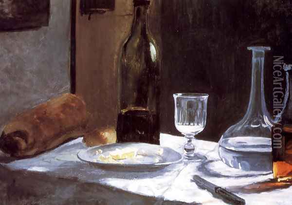 Still Life With Bottles 1859 Oil Painting - Claude Oscar Monet