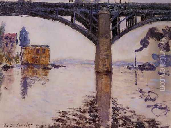 The Road Bridge at Argenteuil 2 Oil Painting - Claude Oscar Monet