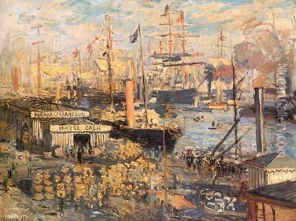 The Grand Quai At Le Havre 1874 Oil Painting - Claude Oscar Monet