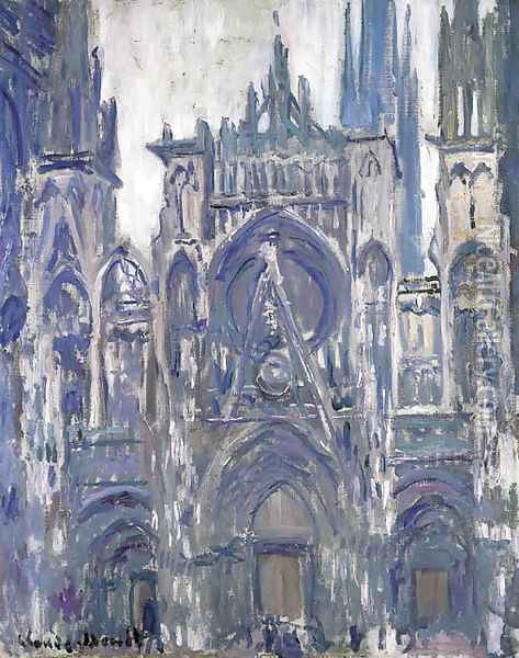 Cathedrale de Rouen Etude pour le portail vu de face Oil Painting - Claude Oscar Monet