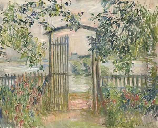 La porte du jardin à Vetheuil Oil Painting - Claude Oscar Monet