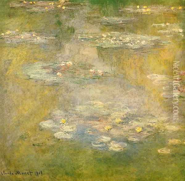 Water-Lilies3 1908 Oil Painting - Claude Oscar Monet