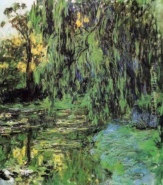 Weeping Willow and Water-Lily Pond2 1916-1919 Oil Painting - Claude Oscar Monet
