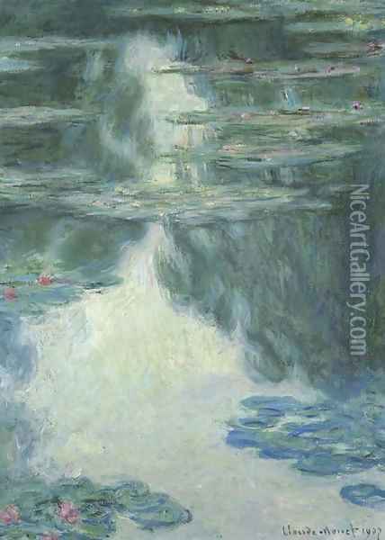 Nympheas, temps gris Oil Painting - Claude Oscar Monet