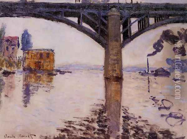 The Road Bridge at Argenteuil1 1874 Oil Painting - Claude Oscar Monet