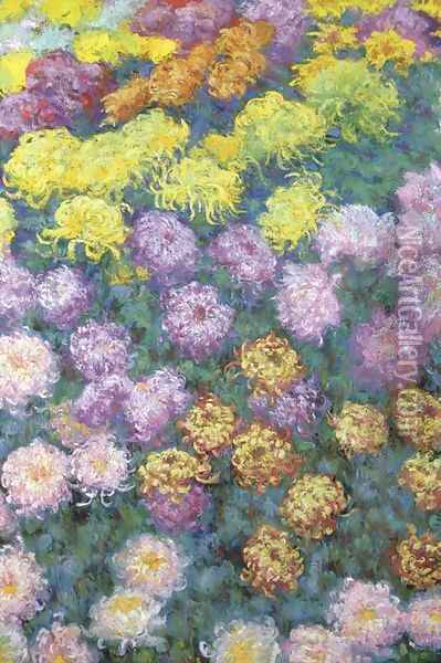 Massif de chrysanthemes Oil Painting - Claude Oscar Monet