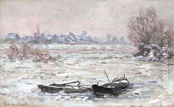 Les glacons à Lavacourt Oil Painting - Claude Oscar Monet