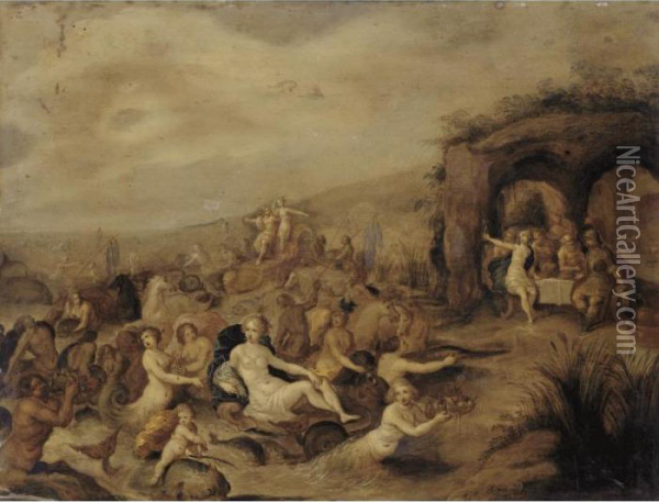 The Triumph Of Amphitrite Oil Painting - Frans II Francken
