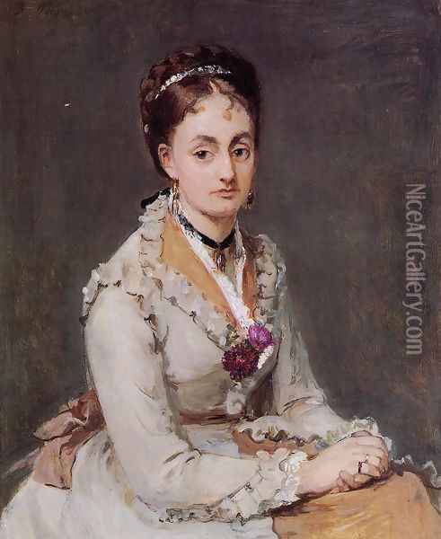 Portrait of Edma (The Artist's Sister) 1870 Oil Painting - Berthe Morisot