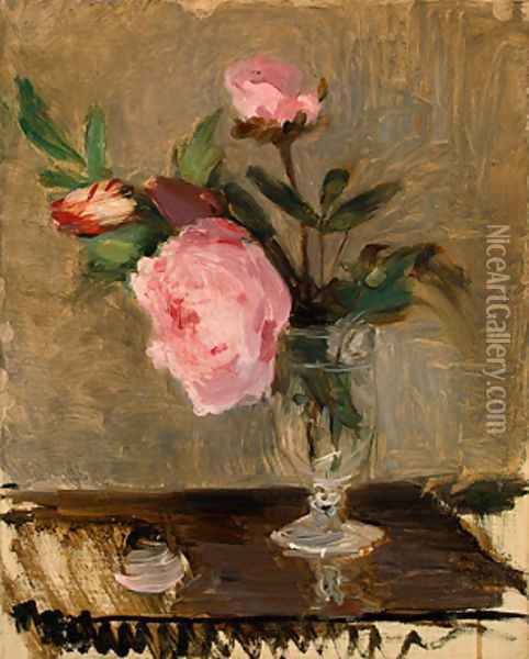 Peonies Oil Painting - Berthe Morisot