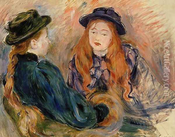 Conversation 2 Oil Painting - Berthe Morisot
