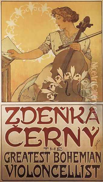 Zdenka Cerny, 1913 Oil Painting - Alphonse Maria Mucha