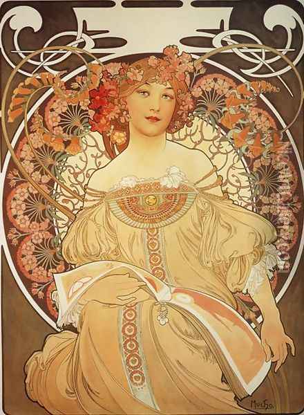 Reverie, 1897 Oil Painting - Alphonse Maria Mucha