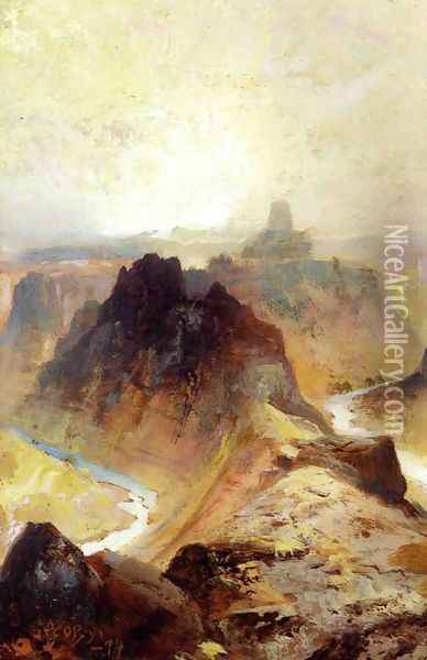 Grand Canyon Utah Oil Painting - Thomas Moran
