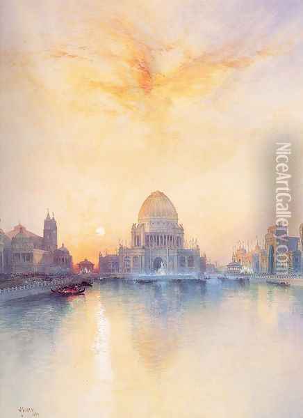 Chicago World's Fair Oil Painting - Thomas Moran
