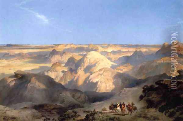 Badlands of the Dakota Oil Painting - Thomas Moran