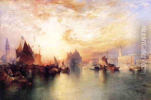 Venice From Near San Giorgio Oil Painting - Thomas Moran
