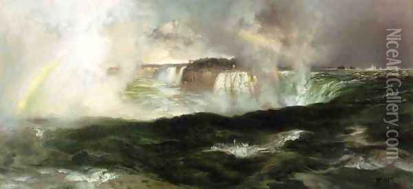Looking over Niagara Falls Oil Painting - Thomas Moran