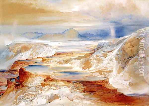 Hot Springs at Gardiners River Oil Painting - Thomas Moran