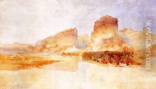 Green River Cliffs, Wyoming Oil Painting - Thomas Moran